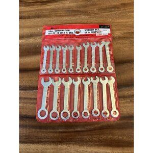 VINTAGE QUALITY STEEL 18pc. WRENCH SET COMBINATION OPEN END/BOX END JAPAN